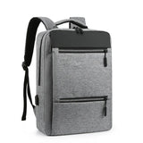 Men's Waterproof USB College Backpack 15.6 Inch Laptop Bag