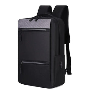Men's Waterproof USB College Backpack 15.6 Inch Laptop Bag