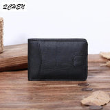Retro Casual Men's Leather Wallet Oil Wax Skin US Clip Card Purse