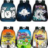 Battle Cats Backpack Kids Cartoon School Bag Boys Girls