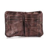 Soft Cowhide Bifold Wallet with Zipper Gift for Dad's Christmas