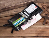 Men's Cow Leather Wallet Short Business Wallet For Man Casual Card Bag