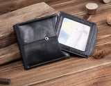 Men's Cow Leather Wallet Short Business Wallet For Man Casual Card Bag