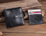 Men's Cow Leather Wallet Short Business Wallet For Man Casual Card Bag