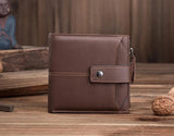 Men's Cow Leather Wallet Short Business Wallet For Man Casual Card Bag