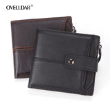Men's Cow Leather Wallet Short Business Wallet For Man Casual Card Bag