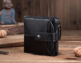 Men's Cow Leather Wallet Short Business Wallet For Man Casual Card Bag