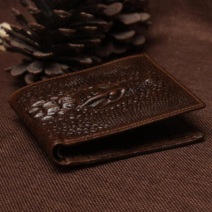 Crocodile Leather Wallet for Men, 3D Design, High Quality