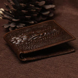 Crocodile Leather Wallet for Men, 3D Design, High Quality