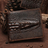 Crocodile Leather Wallet for Men, 3D Design, High Quality