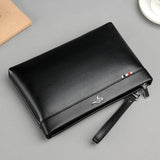 Leather Man Clutch Bag Coins Pocket Purse Envelope Long Wallets