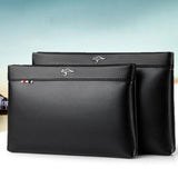 Leather Man Clutch Bag Coins Pocket Purse Envelope Long Wallets