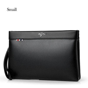 Leather Man Clutch Bag Coins Pocket Purse Envelope Long Wallets
