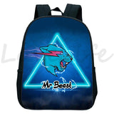 Mr Beast Lightning Cat Backpacks Kids Anime Rucksacks