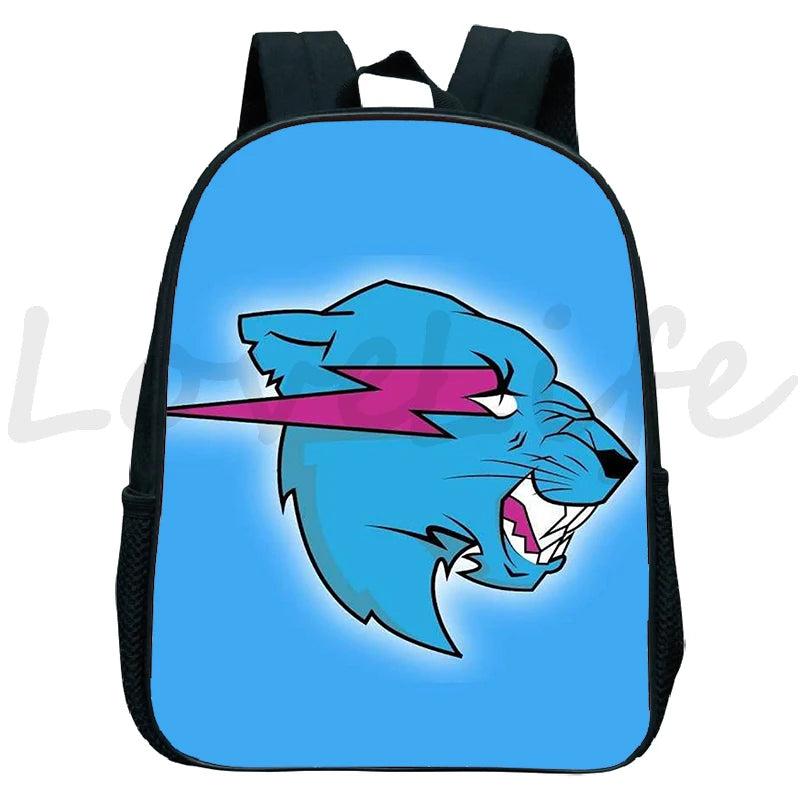 Mr Beast Lightning Cat Backpacks Kids Anime Rucksacks