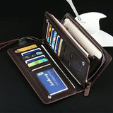 Men's Long Wallet PU Leather Purses Zipper Handbags WBL63
