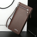 Men's Long Wallet PU Leather Purses Zipper Handbags WBL63