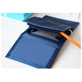 Men's Canvas Student Wallet Zipper 3 Fold Purse 4 Colors X102