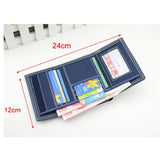 Men's Canvas Student Wallet Zipper 3 Fold Purse 4 Colors X102