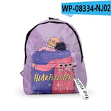 WAWNI Heartstopper Zipper Pack Schoolbag Student Rucksack Travel Bag