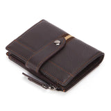RFID Vintage Leather Wallet Short Man Purse