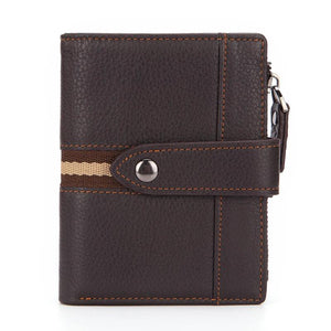RFID Vintage Leather Wallet Short Man Purse