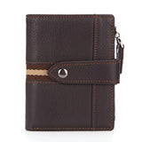 RFID Vintage Leather Wallet Short Man Purse