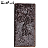 Chinese Dragon Pattern Leather Men's Wallets High Quality Purse
