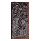 Chinese Dragon Pattern Leather Men's Wallets High Quality Purse