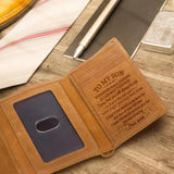 Engraved Trifold Leather Wallet for Son/Husband