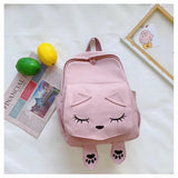 Embroidery Cat Backpacks for Kids Travel Shoulder Bag Girls Boys School Bag
