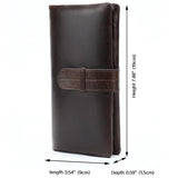 Men Long Wallet Leather Purse Handbags Business Clutch Coins 6018