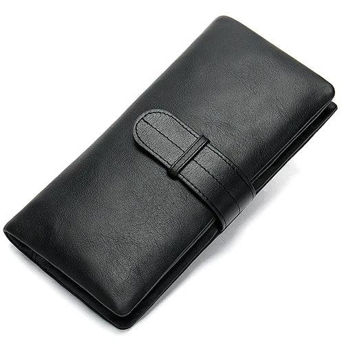 Men Long Wallet Leather Purse Handbags Business Clutch Coins 6018