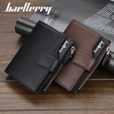 Baelerry Men Wallet PU Leather High Purse Money Clip Teens Gift