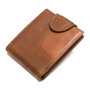 Vintage Leather Patchwork Men Wallet with Multi-card Slots