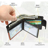 Vintage Leather Patchwork Men Wallet with Multi-card Slots
