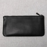 Men's Leather Zipper Wallet, Cowhide Handbag