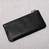 Men's Leather Zipper Wallet, Cowhide Handbag