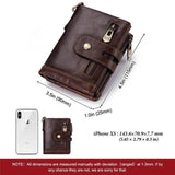 Cow Leather Short Wallet Men Hasp Purse Clutch Wallets