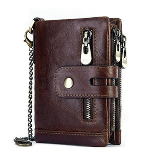 Cow Leather Short Wallet Men Hasp Purse Clutch Wallets