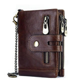 Cow Leather Short Wallet Men Hasp Purse Clutch Wallets