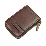 Men Ultra Slim Wallet RFID Blocking Small Money Clip Crazy Horse Leather Purse
