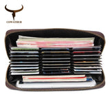 Cowhide Long Wallet Unisex Vintage Wallets
