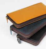 Cowhide Long Wallet Unisex Vintage Wallets