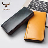 Cowhide Long Wallet Unisex Vintage Wallets
