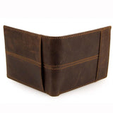 RFID Blocking Wallet Bifold Vintage Oil Waxing Leather Carteira Masculina
