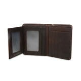 Cowhide Leather Men Wallet Vintage Folio European American Style