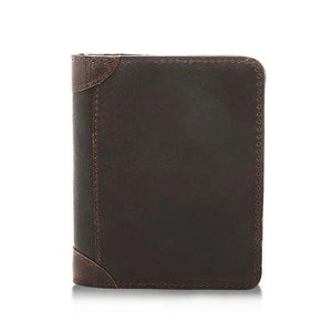 Cowhide Leather Men Wallet Vintage Folio European American Style