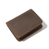 Crazy Horse Leather Men's Wallet Retro Vertical Full Leather Wallet