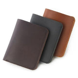 Crazy Horse Leather Men's Wallet Retro Vertical Full Leather Wallet